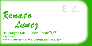 renato luncz business card